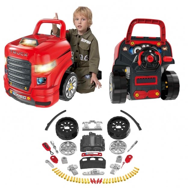 Jaunojo mechaniko sunkvežimio taisymo komplektas ir priedai 61 vnt. Woopie 20