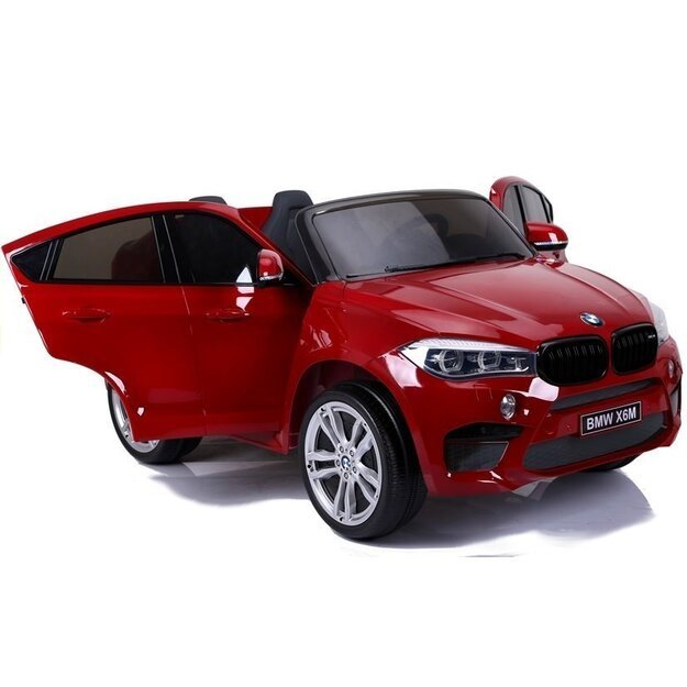 Dvivietis elektromobilis vaikams BMW X6M, raudonas lakuotas