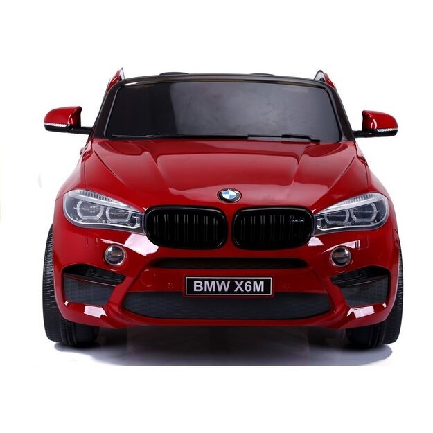Dvivietis elektromobilis vaikams BMW X6M, raudonas lakuotas
