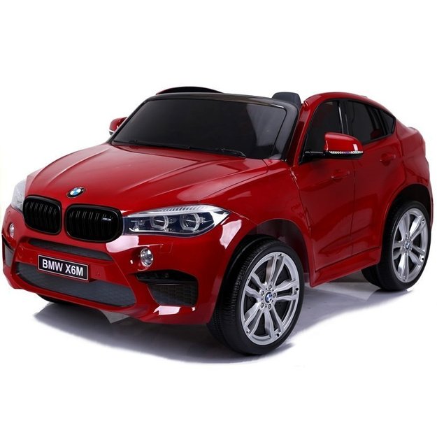 Dvivietis elektromobilis vaikams BMW X6M, raudonas lakuotas
