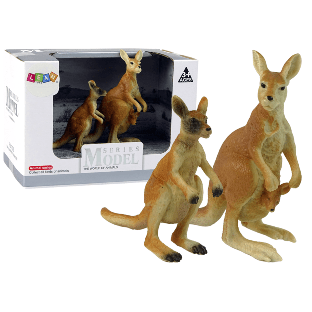 Figūrėlių rinkinys, kengūra su jaunikliais