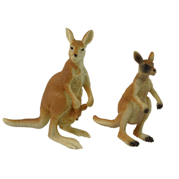 Figūrėlių rinkinys, kengūra su jaunikliais