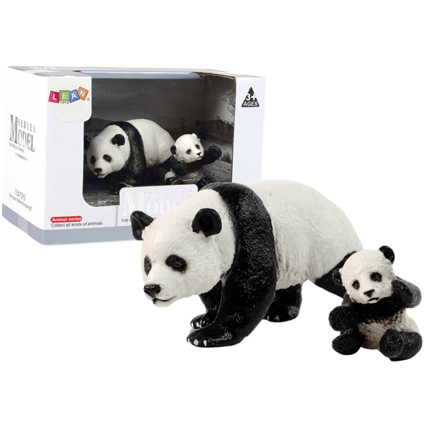 Figūrėlių rinkinys, panda su jaunikliu