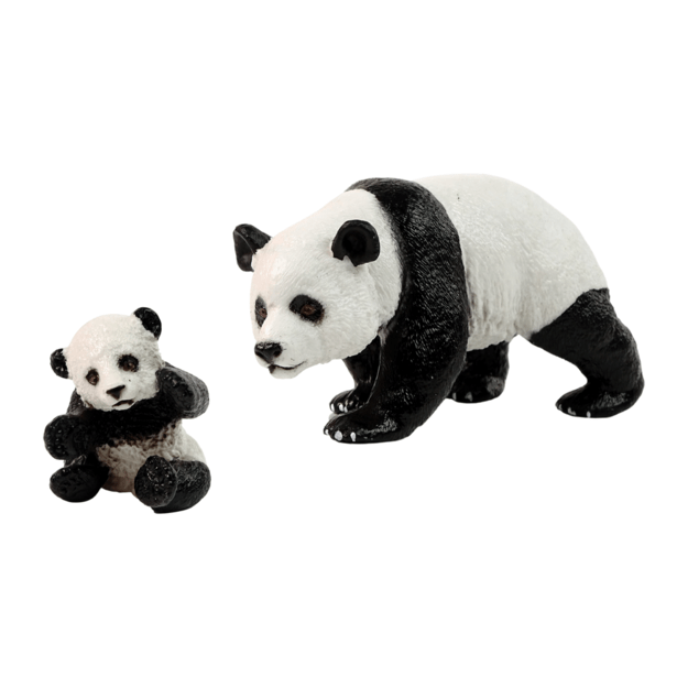 Figūrėlių rinkinys, panda su jaunikliu