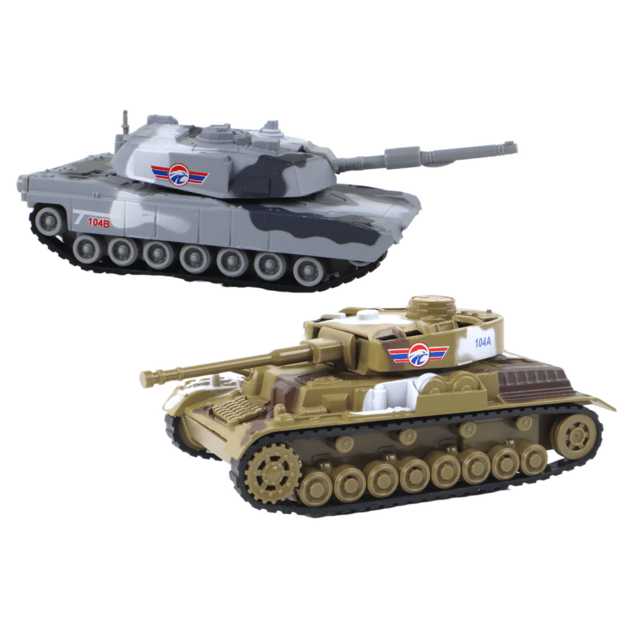 Žaislinis tankas su frikcine pavara, įvairių spalvų