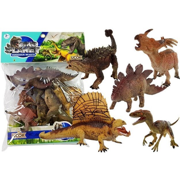 Gyvūnų figūrėlių rinkinys, dinozaurai, 6 vnt.