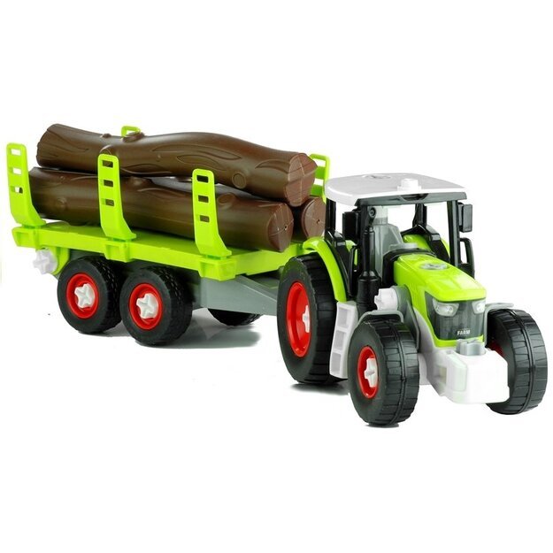 Surenkamas traktorius su priekaba medienai 43 cm