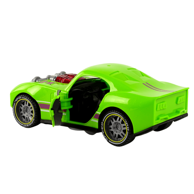 Sportinis automobilis su šviesos ir garso efektais, žalias