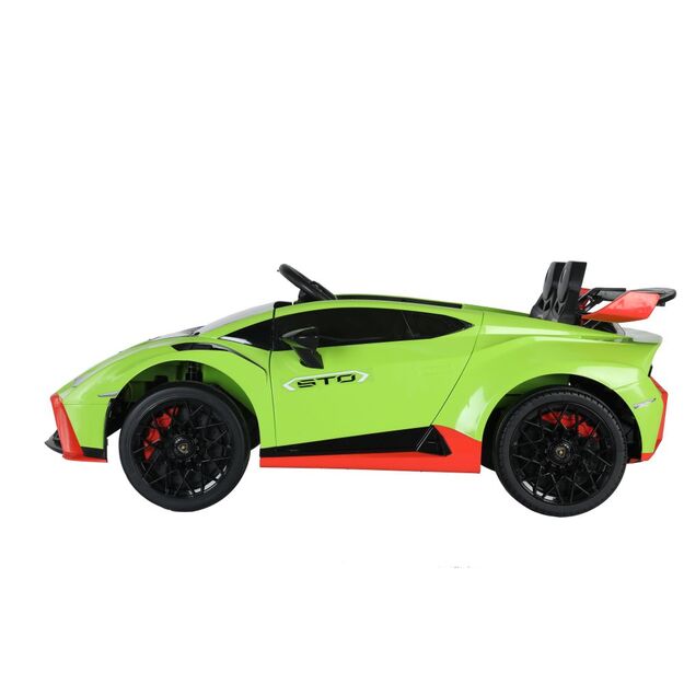 Vienvietis elektromobilis Lamborghini STO DRIFT, žalias