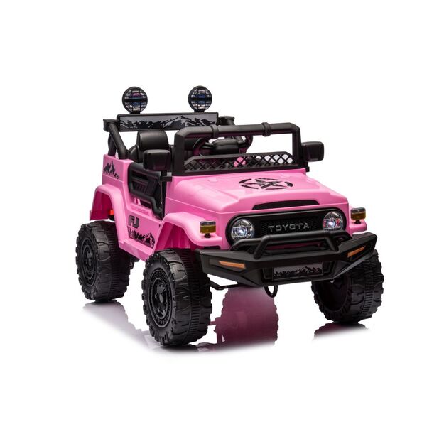 Vienvietis elektrinis visureigis Toyota FJ Pink 4x4, rožinis