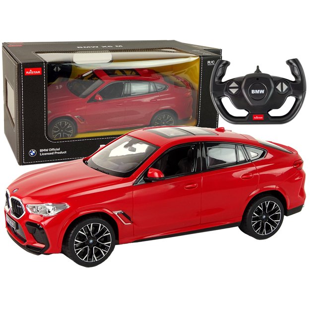Nuotoliniu būdu automobilis Bmw X6 M 1:14, raudonas