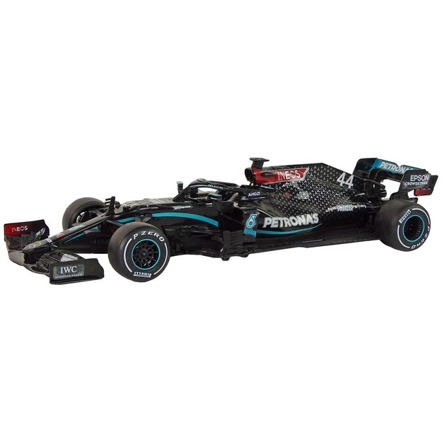 Nuotoliniu būdu lenktyninis automobilis Mercedes-AMG F1 1:18, juodas