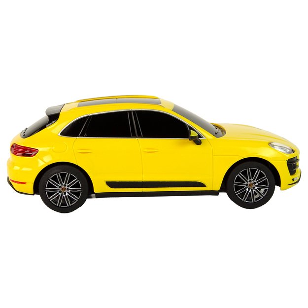Nuotoliniu būdu valdomas automobilis Porsche Macan turbo, geltonas