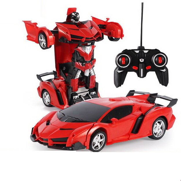 Nuotoliniu būdu valdomas Robotas transformeris, raudonas