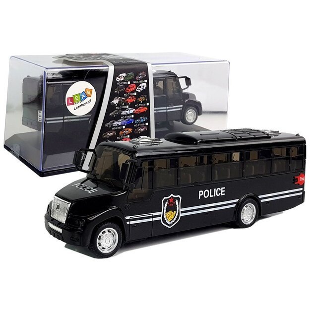 Žaislinis policijos autobusas, juodas