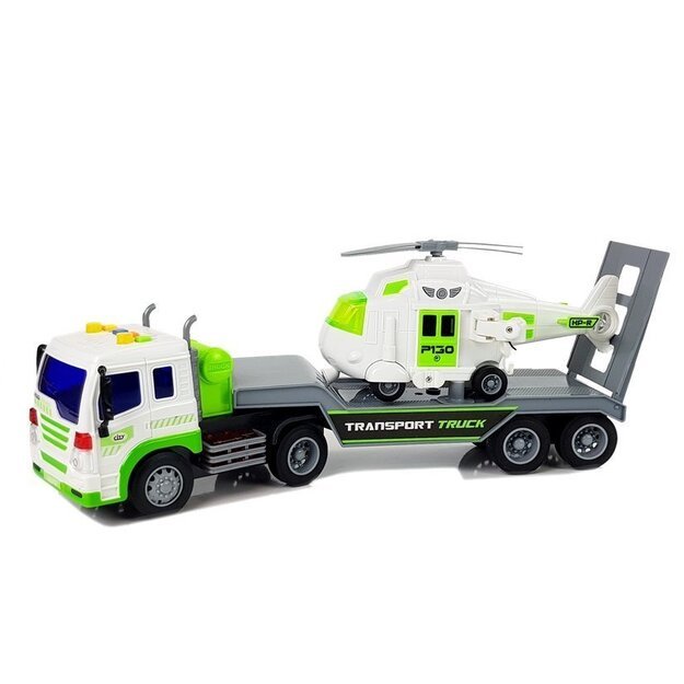 Automobilių transportavimo žaislas su sraigtasparniu