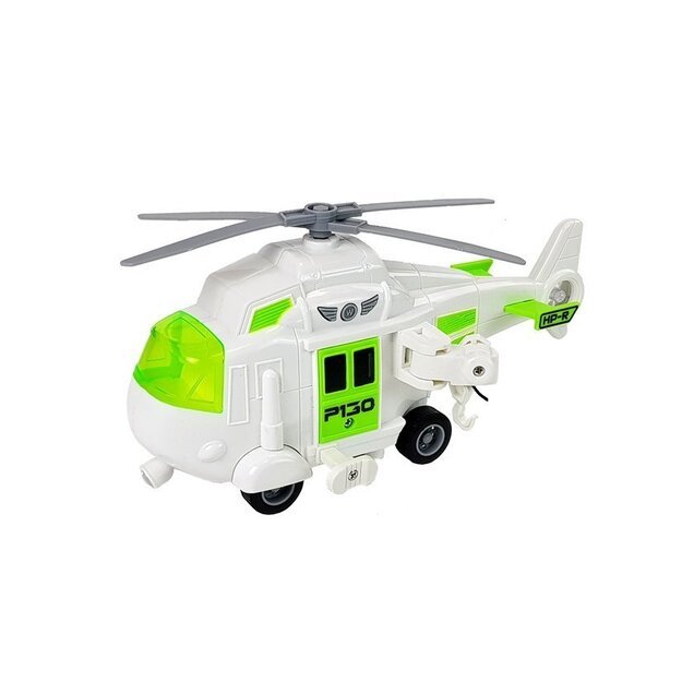 Automobilių transportavimo žaislas su sraigtasparniu