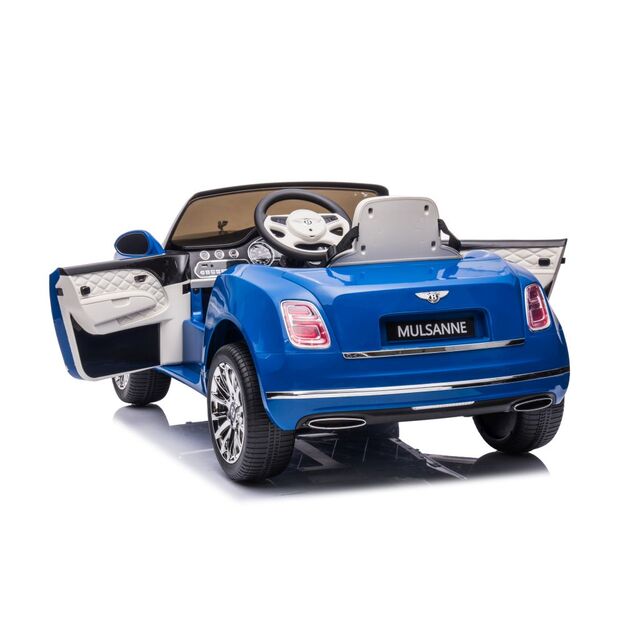 Vienvietis elektromobilis vaikams Bentley Mulsanne, mėlynas lakuotas