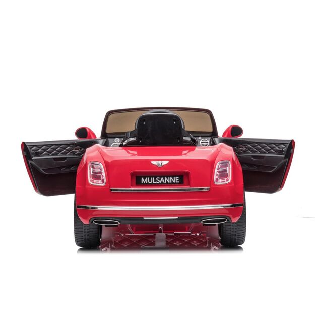 Vienvietis elektromobilis vaikams Bentley Mulsanne, raudonas lakuotas