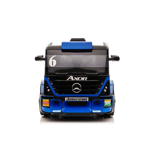 Vienvietis elektromobilis su priekaba Mercedes-Benz Axor XMX622, mėlynas