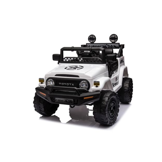 Vienvietis elektrinis visureigis Toyota FJ Khaki 4x4, baltas