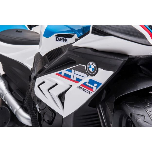 Elektrinis motociklas vaikams BMW HP4, baltas