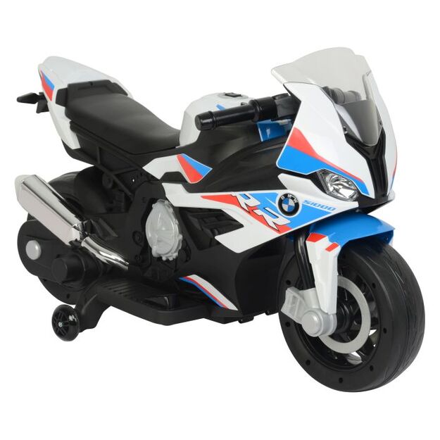 Elektrinis motociklas vaikams BMW S1000RR, baltas