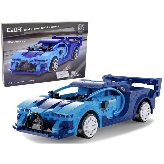 Konstruktorius Race Car Blue R/C 325 detalių, CaDA