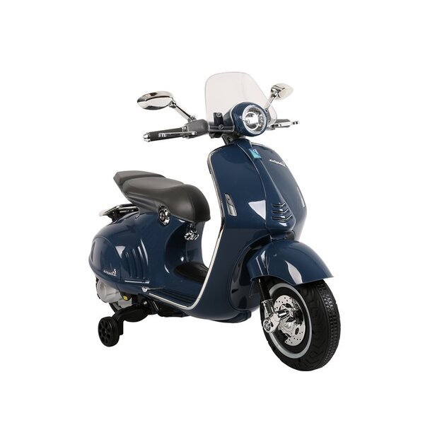 Vaikiškas elektrinis motoroleris Vespa GTS 300 mėlynas