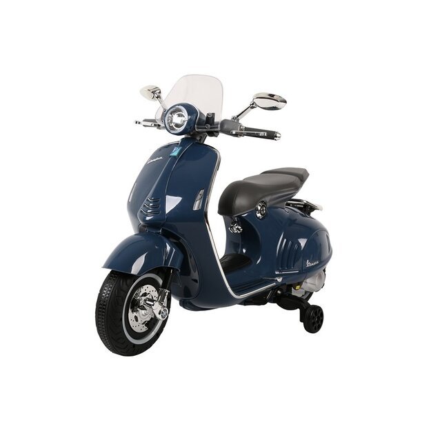 Vaikiškas elektrinis motoroleris Vespa GTS 300 mėlynas