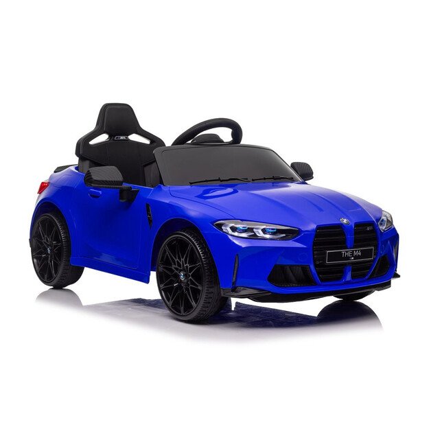 Vienvietis elektromobilis vaikams BMW M4, mėlynas lakuotas