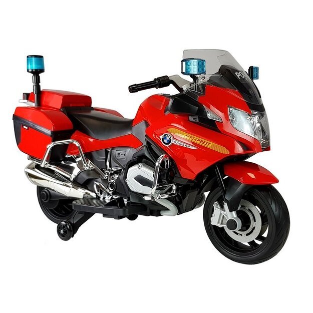 Elektrinis motociklas vaikams BMW R1200 Policija, raudonas