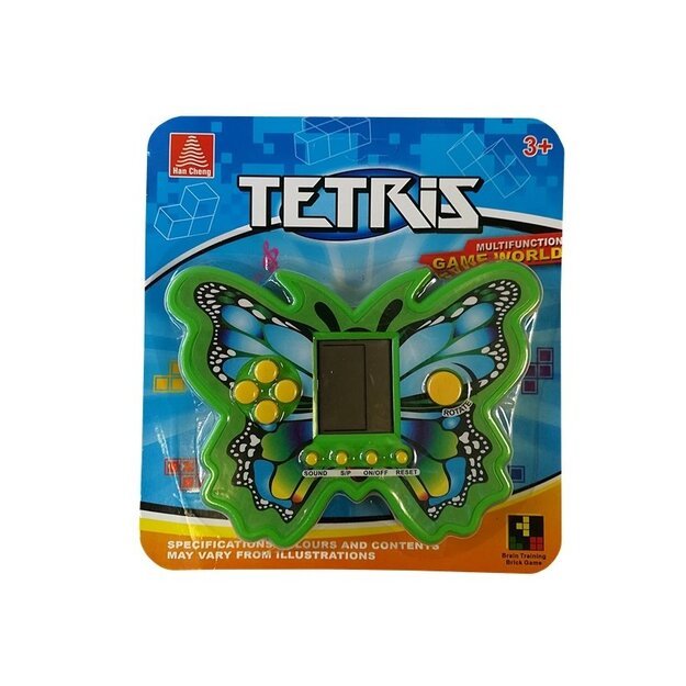 Drugelio formos "Tetris" žaidimas žalias