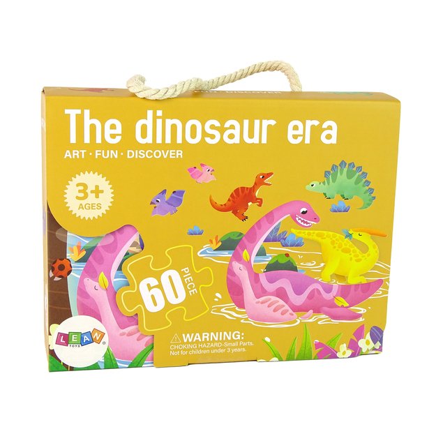 Vaikiška dėlionė 60 dalių, dinozaurų era
