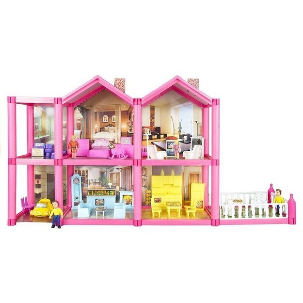 Žaislinis lėlių namas su priedais 136 el