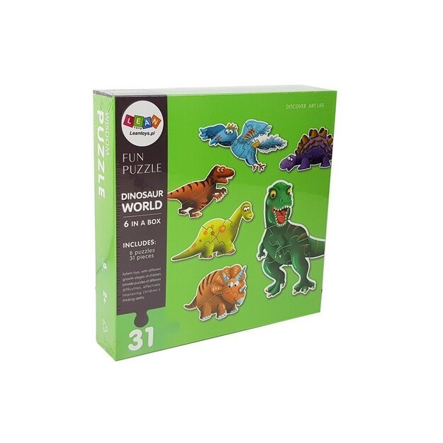 Dėlionė „Dinozaurų pasaulis“ 31 vnt. 6 dinozaurai
