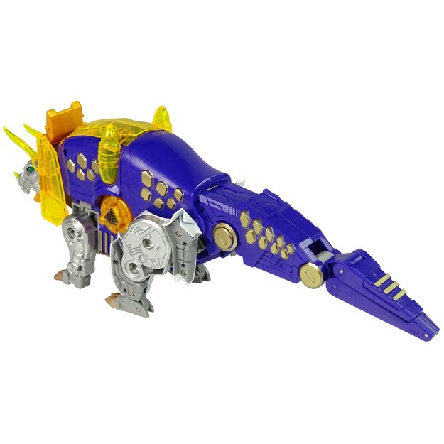 Transformeris dinozauras Dinobots 2in1 su šaudymo funkcija, mėlynas