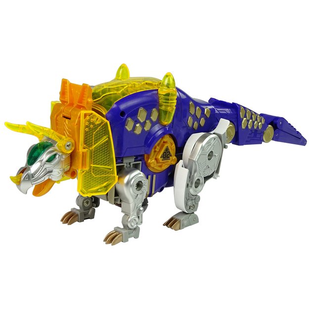 Transformeris dinozauras Dinobots 2in1 su šaudymo funkcija, mėlynas