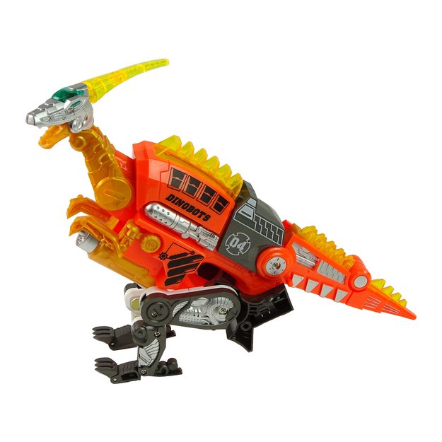 Transformeris dinozauras Dinobots 2in1 su šaudymo funkcija, oranžinis