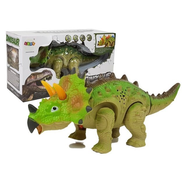 Interaktyvus dinozauras Triceratops, žalias