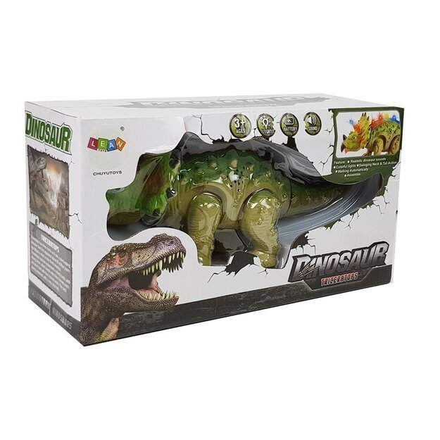 Interaktyvus dinozauras Triceratops, žalias