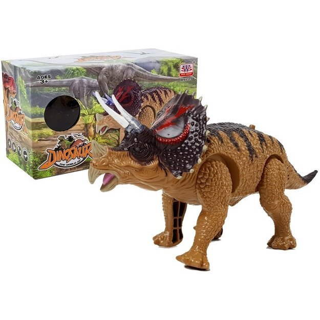 Interaktyvus baterijomis valdomas dinozauras Triceratops