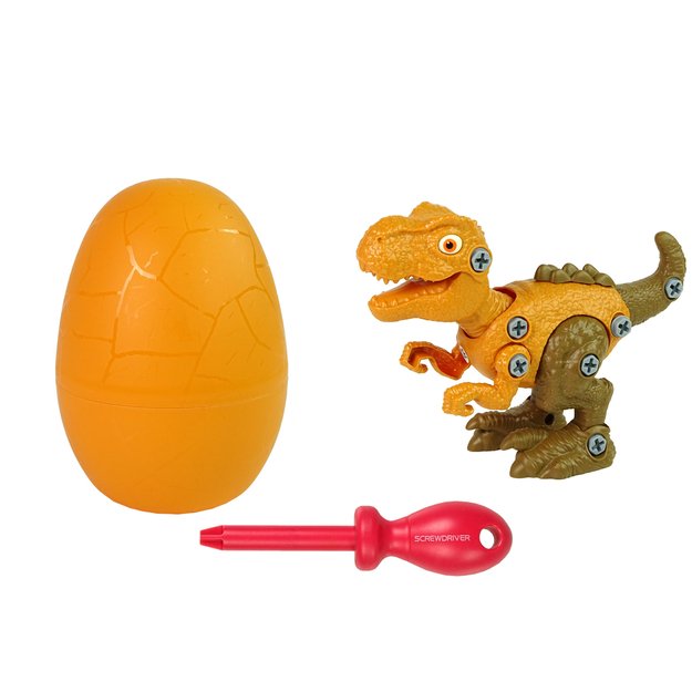 Tiranozauro Rekso figūrėlė su kiaušiniu ,,Pasidaryk pats'', geltonas