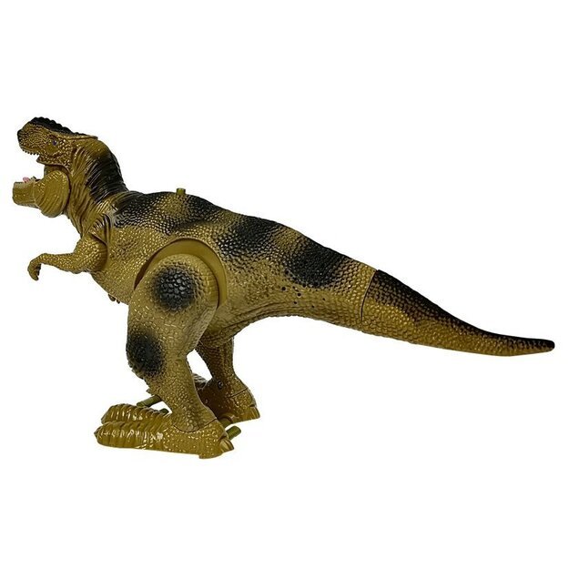 Dinozauras Tyranozauras Rex veikiantis su baterijomis, žalias