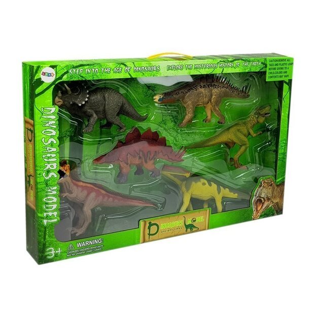 Dinozaurų figūrėlių rinkinys „Stegosaurus“, 6vnt.