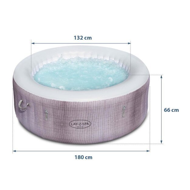  Pripučiama SPA sūkurinė vonia su masažu ir vandens šildytuvu Bestway 60003