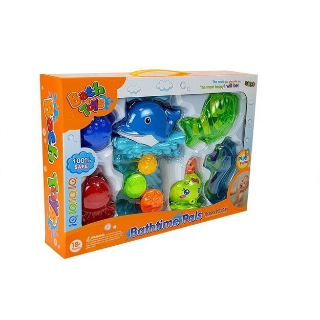 Maudymosi žaislų rinkinys „Jūros gyvūnai“