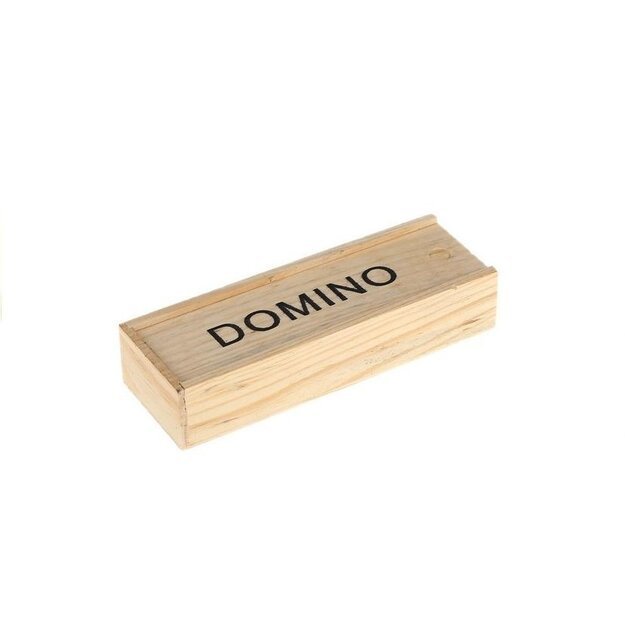 Klasikinis žaidimas Domino medinėje dėžutėje 28 vnt.