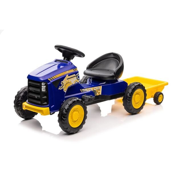 Minamas vaikiškas traktorius G206 su priekaba, mėlynas