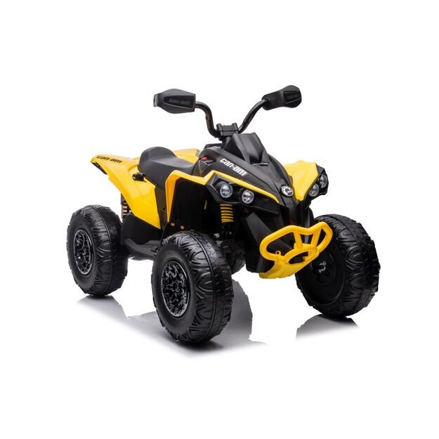 Vienvietis elektrinis keturratis Can-am, geltonas